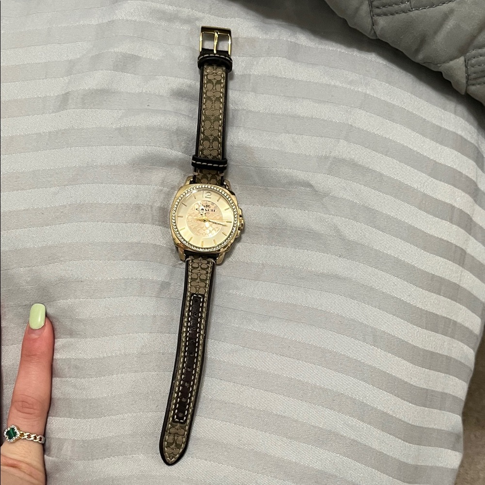 Gold and Brown Patterned Watch